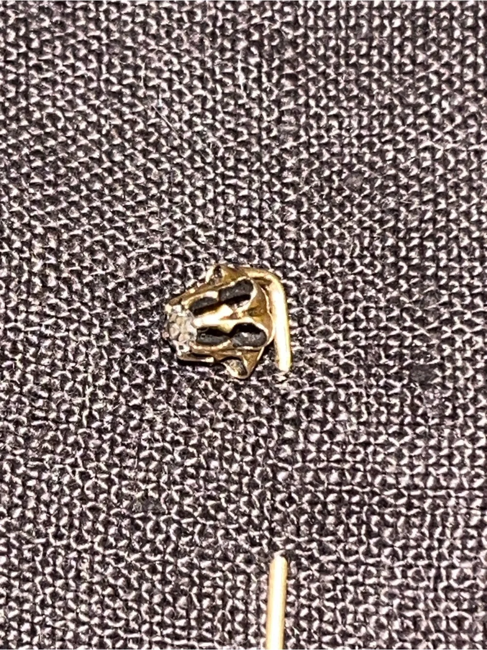 Antique 14K Gold & Diamond Starburst Stick Pin with 